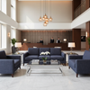 Woven Crosshatch Texture Deep Indigo Upholstered Sofa | Architectural Fabrics