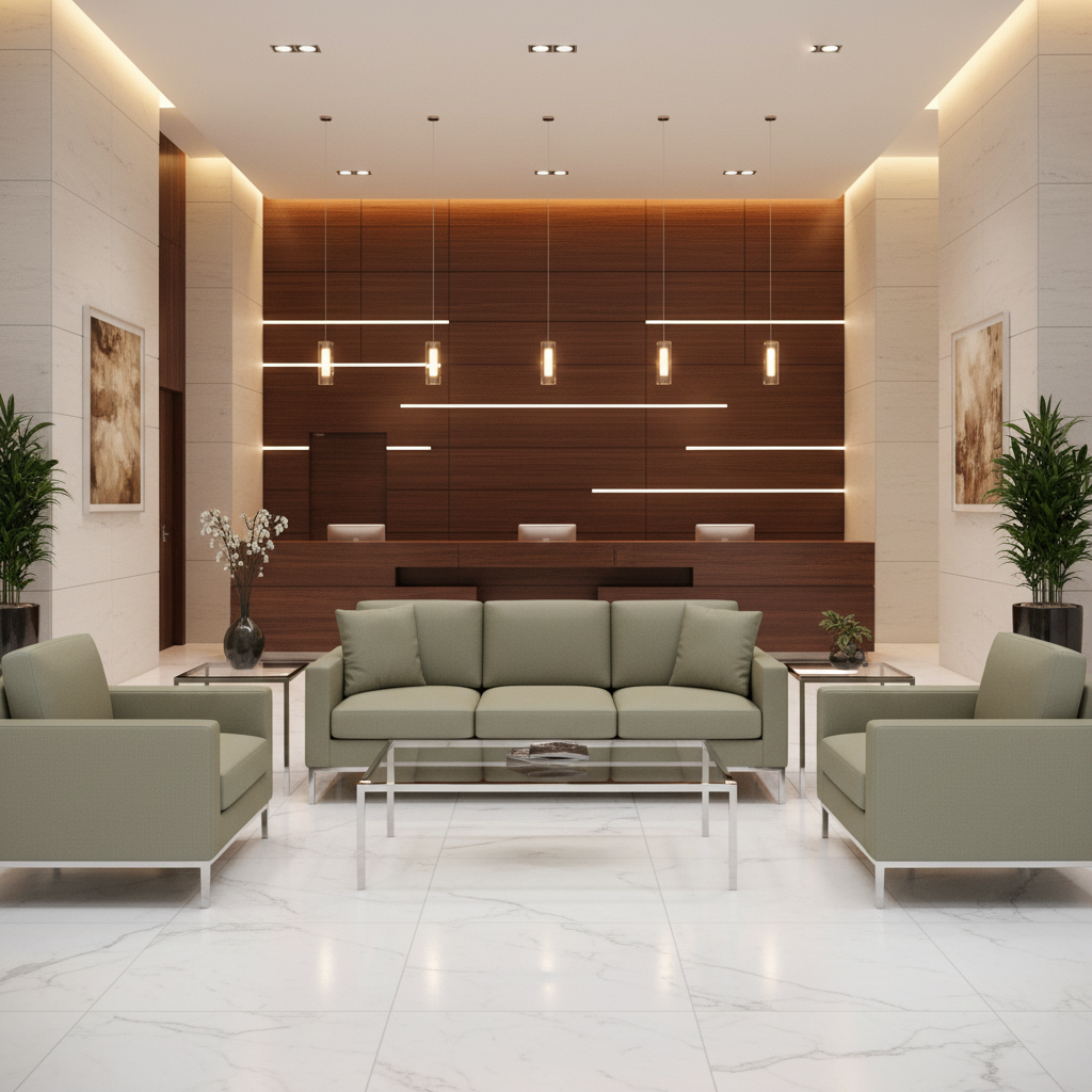 Smooth Pebble Grain Dusty Sage Upholstered Sofa | Architectural Fabrics
