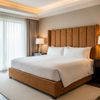West Indian Lily - Peanut Brittle Upholstered Headboard | Architectural Fabrics
