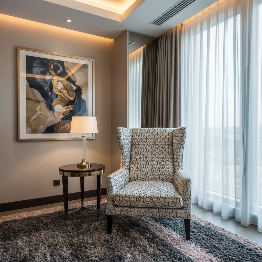 Marshall Black Upholstered Chair | Architectural Fabrics