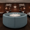 Woven Basketweave Texture Coastal Blue Upholstered Banquette | Architectural Fabrics