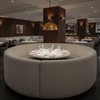 Rum Punch - Fog Upholstered Banquette | Architectural Fabrics