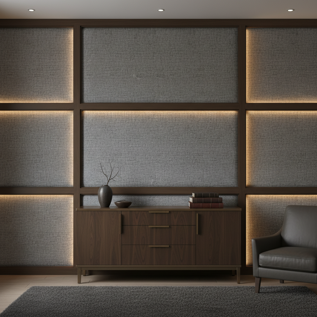 Abaca - Ironwood Tekloom Performance Upholstered Wall Panel | Architectural Fabrics