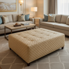 Thatch Cay - Silk Upholstered Ottoman | Architectural Fabrics