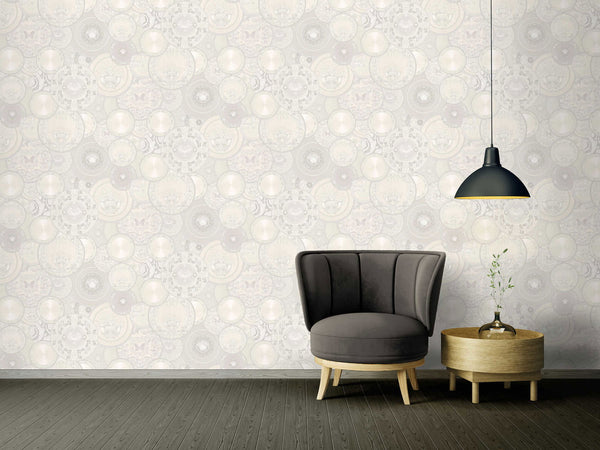 Art De La Table Silver Pink Wallcovering | Versace