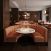 Amalfi - Terracotta Indoor/Outdoor Vinyl Upholstered Banquette | Architectural Fabrics