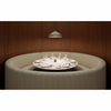 Acoustic - Greige Chevron Performance Vinyl Upholstered Banquette | Architectural Fabrics