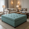 Bellevue - Bellevue Tekloom Performance Upholstered Ottoman | Architectural Fabrics