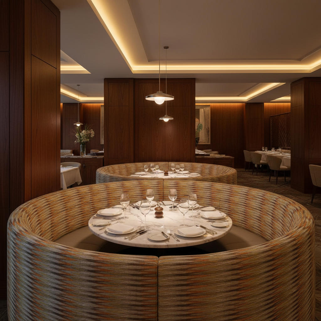 Apache - Desert Flame Silicone Hybrid Upholstered Banquette | Architectural Fabrics