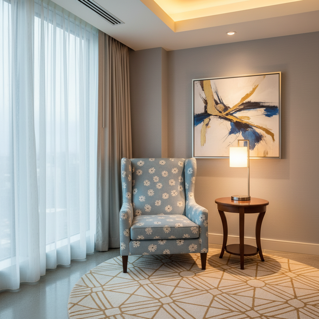 Ultrasuede Blue-Daisy -  Light Blue Upholstered Chair | Ultrasuede Upholstery