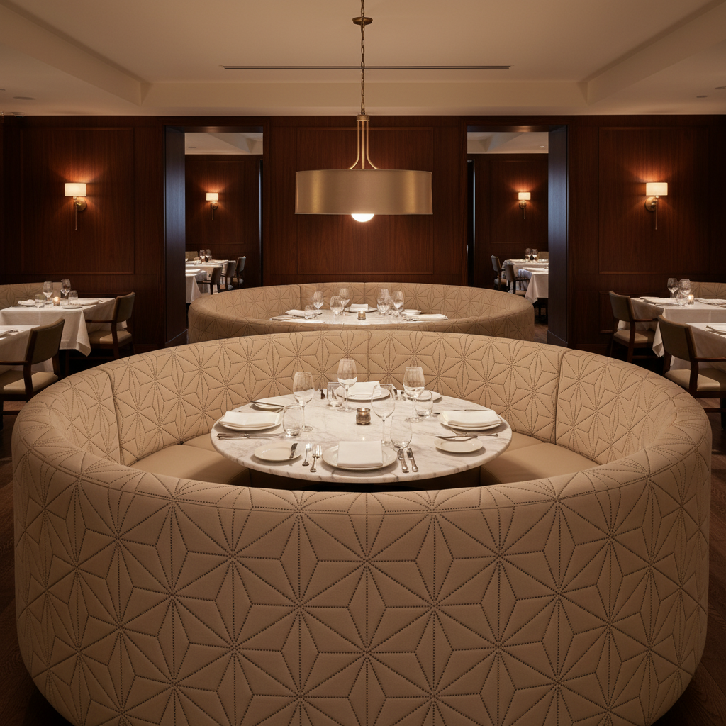 Axis - Axis Etched Polyurethane Upholstered Banquette | Architectural Fabrics