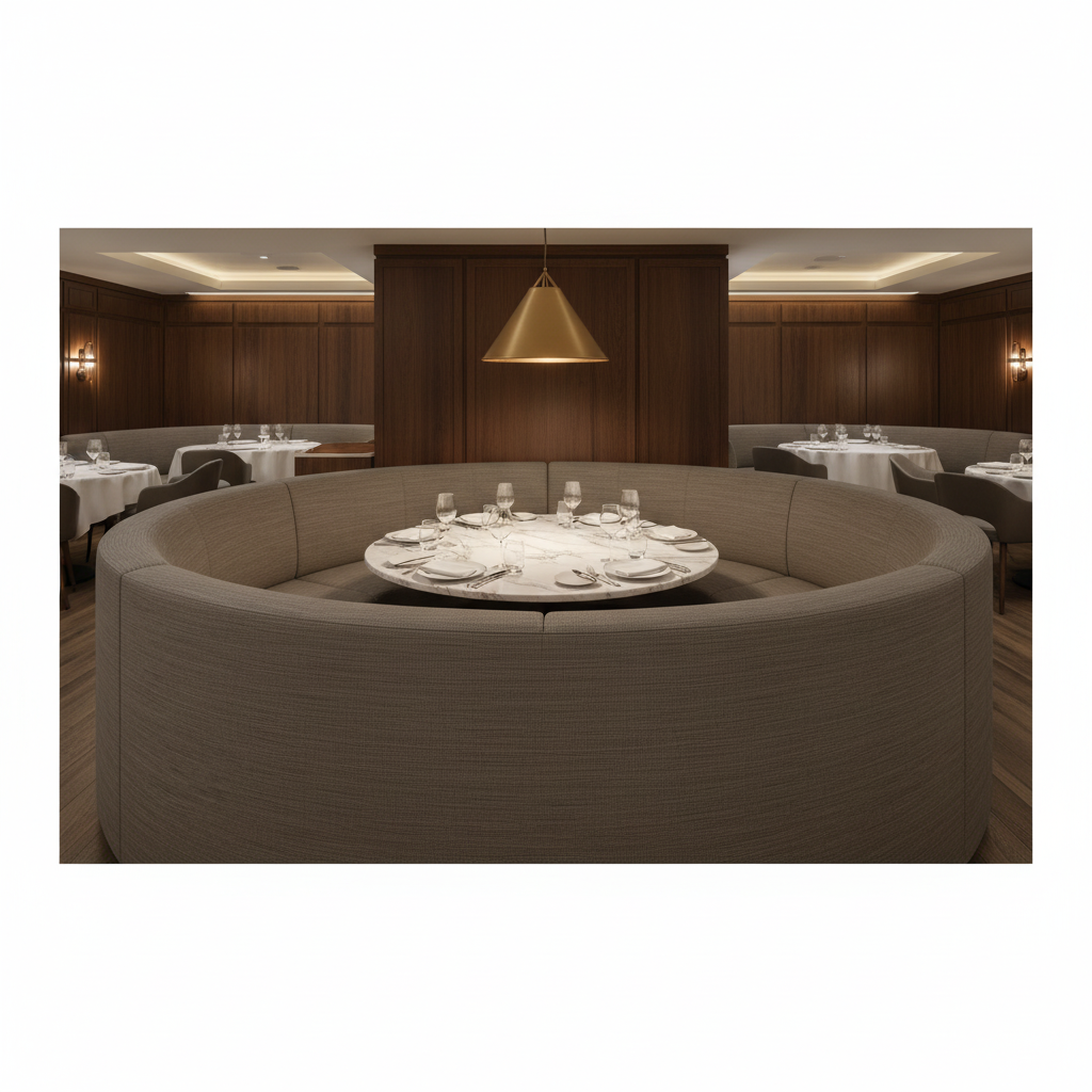 Linen Island - Shadow Upholstered Banquette | Architectural Fabrics