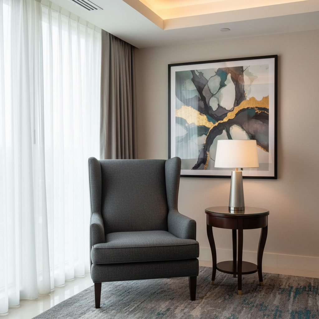 Fine Woven Texture Deep Graphite Upholstered Chair | Architectural Fabrics