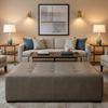 Nassau - Flint Upholstered Ottoman | Architectural Fabrics