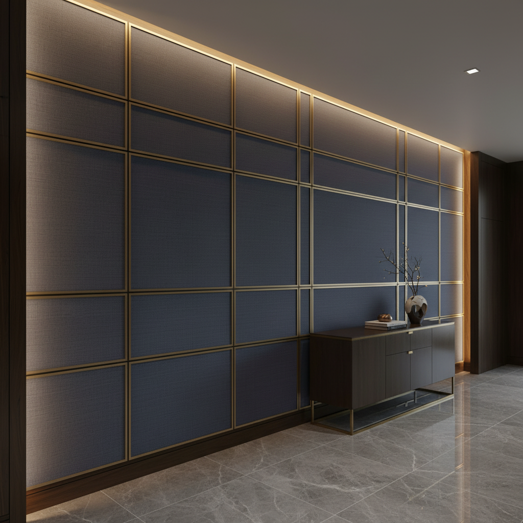 Linen Island - Storm Upholstered Wall Panel | Architectural Fabrics