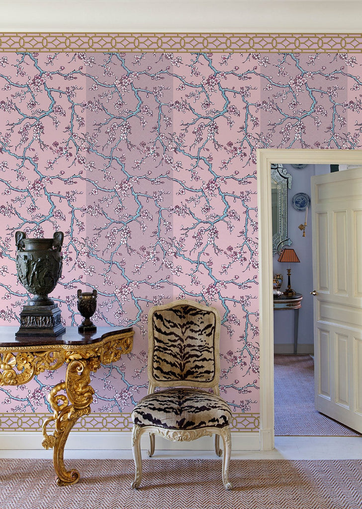 Paravent Des Amandiers Pompadour Pink, Sample Non-Woven