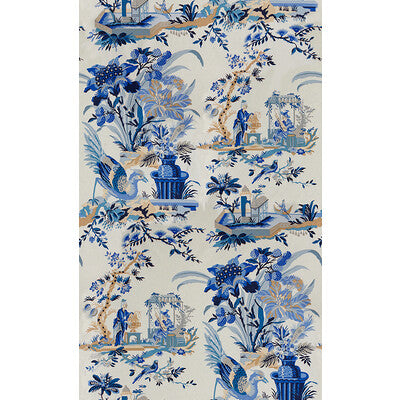 Samples and Purchasing available for Le Lac - Blue/White Blue By Brunschwig & Fils | Le Jardin Chinois | Chinoiserie Multipurpose Print at Designer Wallcoverings and Fabrics