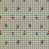 La Seyne Fleuri - Stone Blue Blue By Brunschwig & Fils | Tresors De Jouy |Botanical & Floral Plaid / Check Upholstery Embroidery