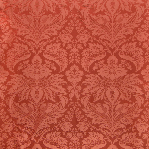 Damask Pierre - Pepper Red Red By Brunschwig & Fils | B&F Showroom Exclusive 2019 | Damask Upholstery Silk