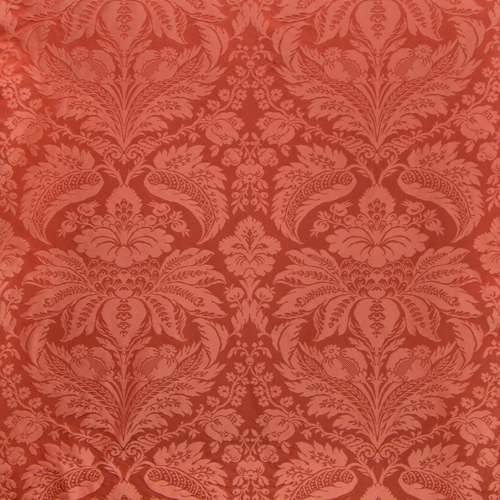 Damask Pierre - Pepper Red Red By Brunschwig & Fils | B&F Showroom Exclusive 2019 | Damask Upholstery Silk