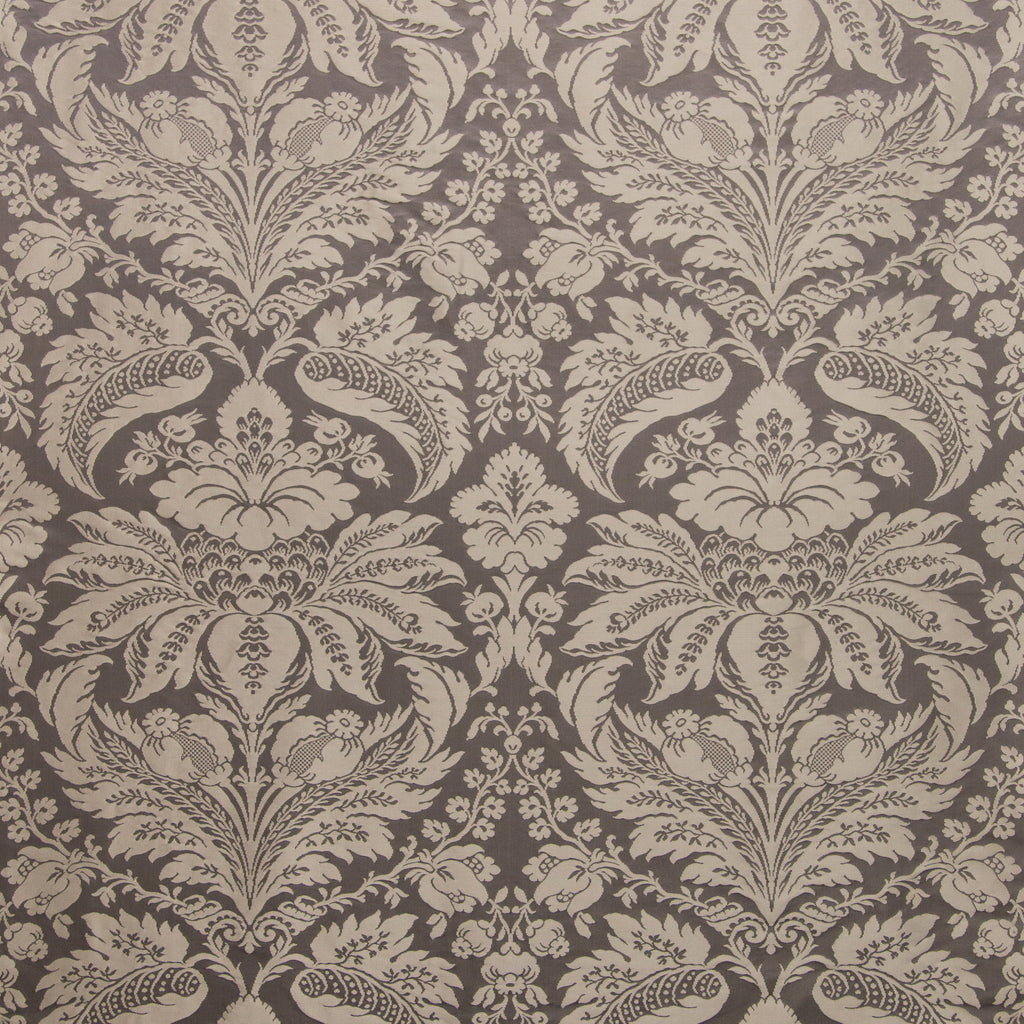 Damask Pierre - Charcoal Grey By Brunschwig & Fils | B&F Showroom Exclusive 2019 | Damask Upholstery Silk