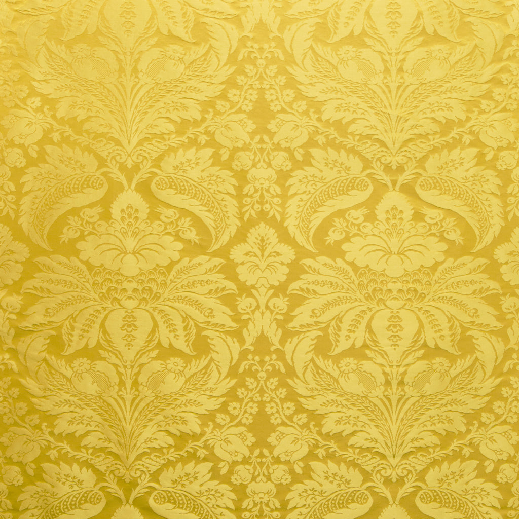 Damask Pierre - Canary Yellow By Brunschwig & Fils | B&F Showroom Exclusive 2019 | Damask Upholstery Silk