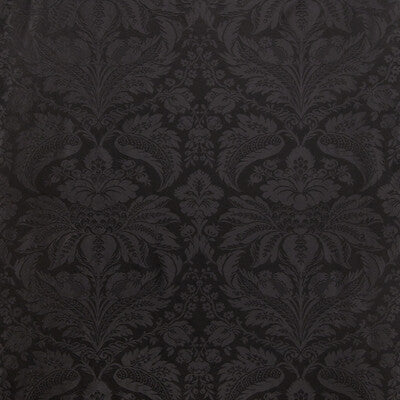 Samples and Purchasing available for Damask Pierre - Black Black By Brunschwig & Fils | B&F Showroom Exclusive 2019 | Damask Upholstery Silk at Designer Wallcoverings and Fabrics