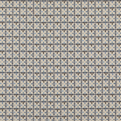 Samples and Purchasing available for Porthos - Indigo Multi By Brunschwig & Fils | Baret | Geometric Upholstery  at Designer Wallcoverings and Fabrics