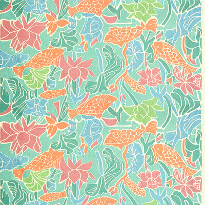 Samples and Purchasing available for Aquarium - Coral Reef Multi By Brunschwig & Fils | Les Tropiques |Novelty  Multipurpose Silk at Designer Wallcoverings and Fabrics