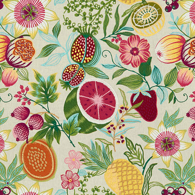 Le Frutier - Fiesta Multi By Brunschwig & Fils | Les Tropiques |Botanical & Floral Tropical Multipurpose Embroidery