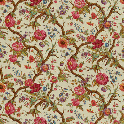Arbre Fleuri - Beige Multi By Brunschwig & Fils | Les Tropiques |Botanical & Floral Jacobeans Multipurpose Print