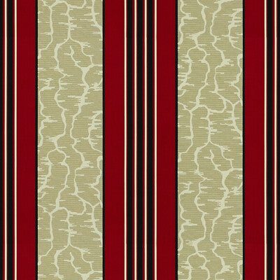 Samples and Purchasing available for Castiglione - Red Red By Brunschwig & Fils | Madeleine Castaing | Stripes Multipurpose Print at Designer Wallcoverings and Fabrics