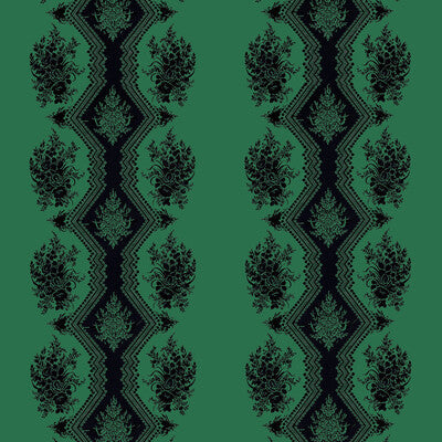 Samples and Purchasing available for Coppelia Satin - Emerald Green By Brunschwig & Fils | Madeleine Castaing | Botanical & Floral Multipurpose Print at Designer Wallcoverings and Fabrics