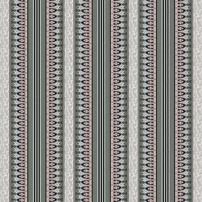 Lola Montez - Gris/Rose Grey By Brunschwig & Fils | Madeleine Castaing | Stripes Multipurpose Print