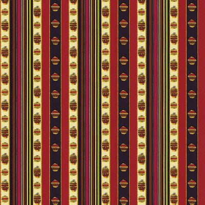 Samples and Purchasing available for Rayure Moire - Rouge Multi By Brunschwig & Fils | Madeleine Castaing | Stripes Multipurpose Print at Designer Wallcoverings and Fabrics