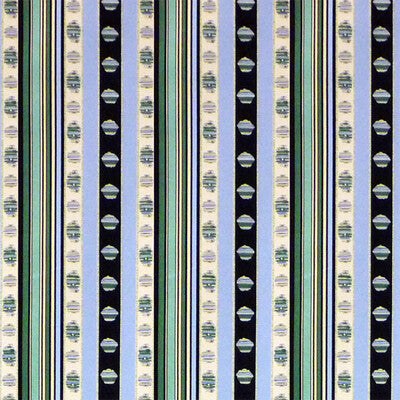 Rayure Moire - Vert Blue By Brunschwig & Fils | Madeleine Castaing | Stripes Multipurpose Print