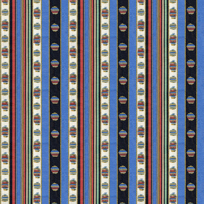 Samples and Purchasing available for Rayure Moire - Bleu Multi By Brunschwig & Fils | Madeleine Castaing | Stripes Multipurpose Print at Designer Wallcoverings and Fabrics