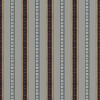 Rayure Broderie - Gris Grey By Brunschwig & Fils | Madeleine Castaing | Stripes Upholstery Jacquards