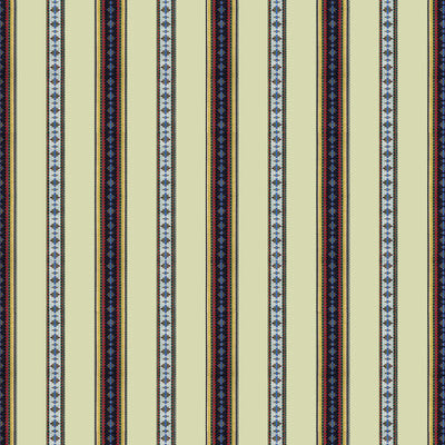 Samples and Purchasing available for Rayure Broderie - Beige Multi By Brunschwig & Fils | Madeleine Castaing | Stripes Upholstery Jacquards at Designer Wallcoverings and Fabrics