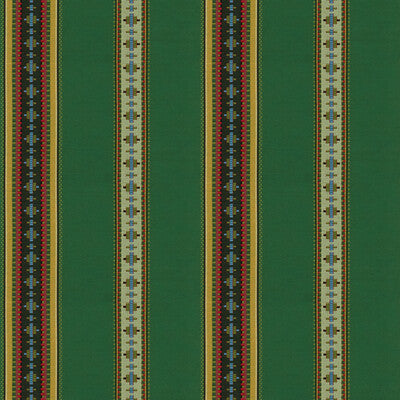 Rayure Broderie - Vert Multi By Brunschwig & Fils | Madeleine Castaing | Stripes Upholstery Jacquards
