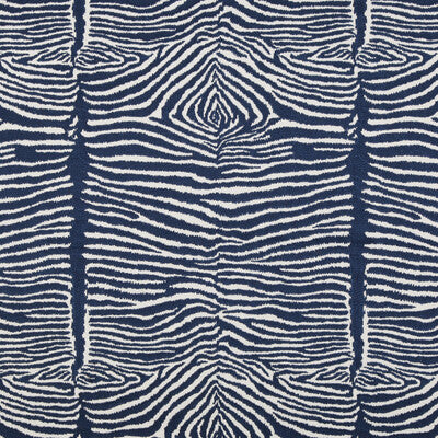 Samples and Purchasing available for Le Zebre Emb - Navy Indigo By Brunschwig & Fils | Cape Comorin | Animal Skins Multipurpose Embroidery at Designer Wallcoverings and Fabrics