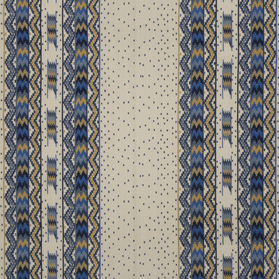 Samples and Purchasing available for Talakona Stripe - Blue/Gold Blue By Brunschwig & Fils | Cape Comorin | Stripes Multipurpose Weave at Designer Wallcoverings and Fabrics
