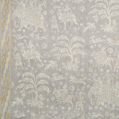 Aralam Print - Flint/Rye Light Grey By Brunschwig & Fils | Cape Comorin |Animal/Insects Global Multipurpose Print