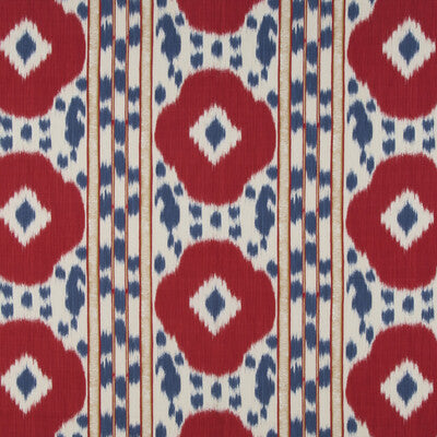 Samples and Purchasing available for Varkala Print - Red/Blue Primary By Brunschwig & Fils | Cape Comorin | Ikat/Southwest/Kilims Multipurpose Print at Designer Wallcoverings and Fabrics
