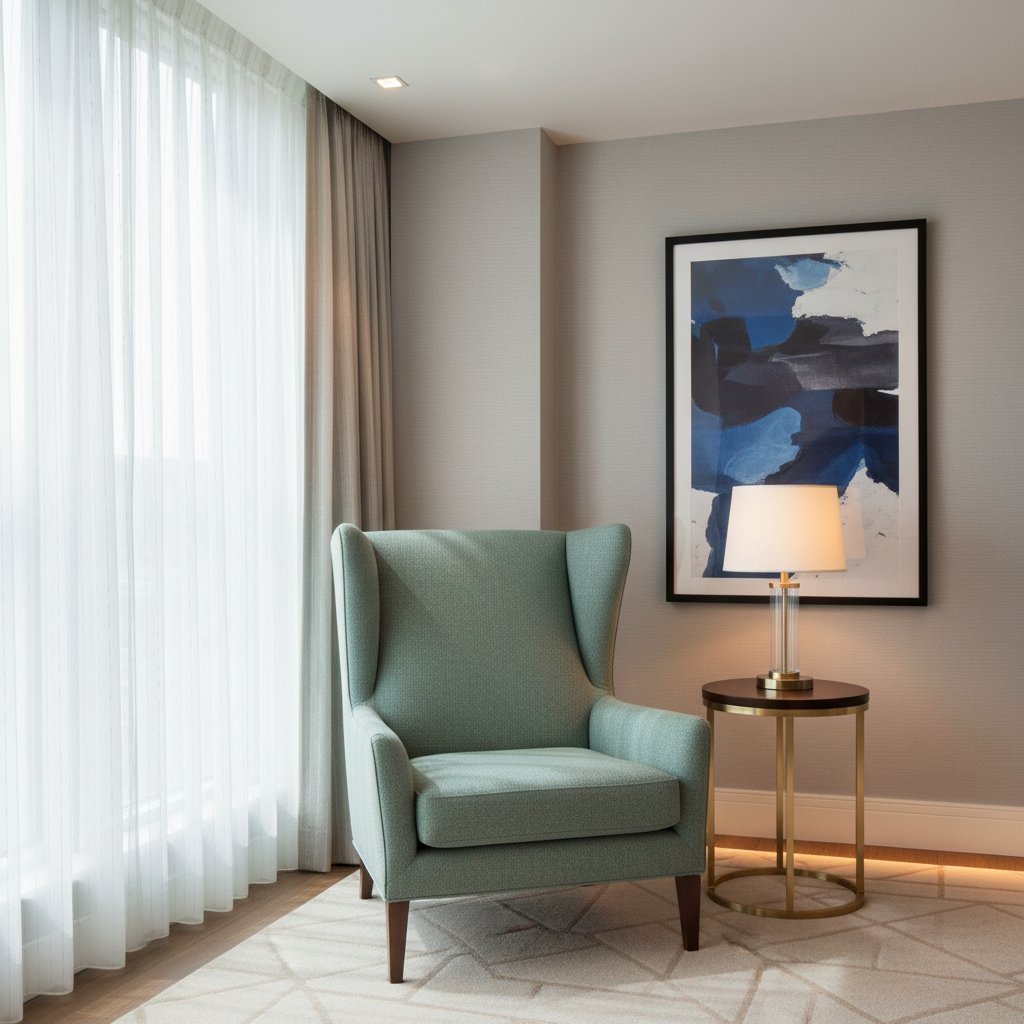 Fine Woven Texture Seafoam Green Upholstered Chair | Architectural Fabrics