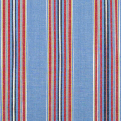 Samples and Purchasing available for Verdon Stripe - Blue/Red Multi By Brunschwig & Fils | Durance | Stripes Upholstery  at Designer Wallcoverings and Fabrics