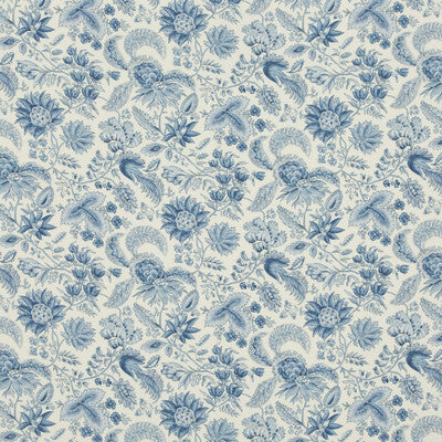 Gwendoline Print - Blue Blue By Brunschwig & Fils | Le Parnasse | Botanical & Floral Multipurpose Print
