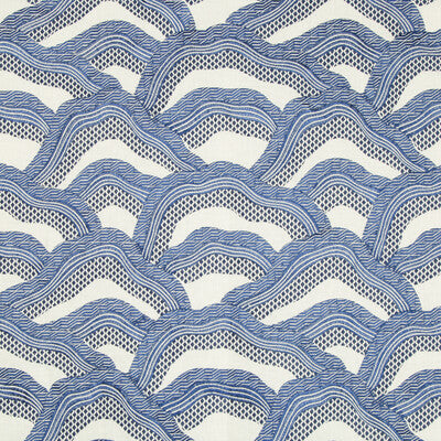 Les Rizieres Emb - Royal/Navy Dark Blue By Brunschwig & Fils | Les Ensembliers |Chinoiserie Modern Multipurpose Embroidery