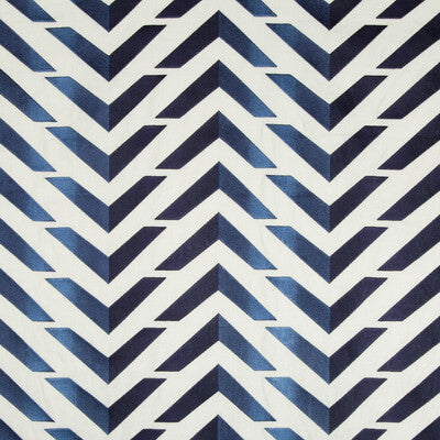 Samples and Purchasing available for Les Vagues Emb - Sky/Royal Dark Blue By Brunschwig & Fils | Les Ensembliers | Geometric Multipurpose Embroidery at Designer Wallcoverings and Fabrics
