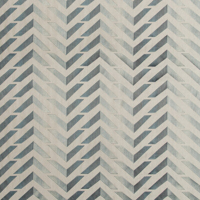 Samples and Purchasing available for Les Vagues Emb - Blue/Slate Grey By Brunschwig & Fils | Les Ensembliers Ii | Geometric Multipurpose Embroidery at Designer Wallcoverings and Fabrics